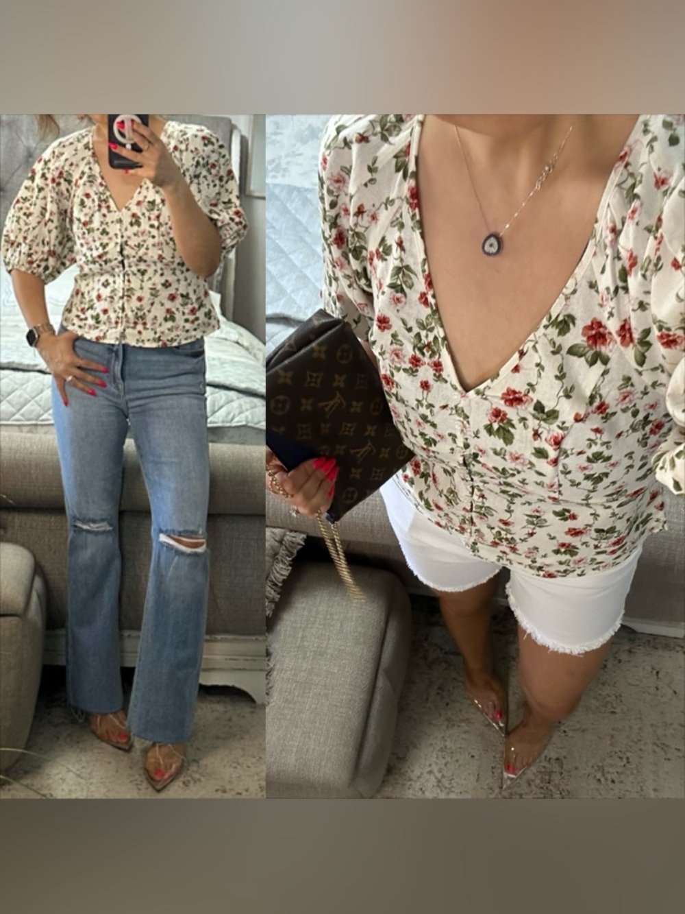 New✨ Vintage Garden Romance Floral Top